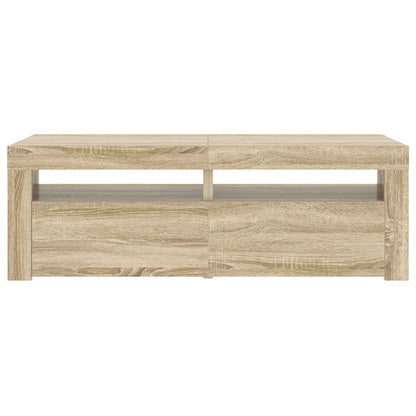 vidaXL TV-Schrank mit LED-Leuchten Sonoma-Eiche 120x35x40 cm