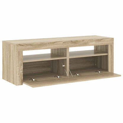 vidaXL TV-Schrank mit LED-Leuchten Sonoma-Eiche 120x35x40 cm