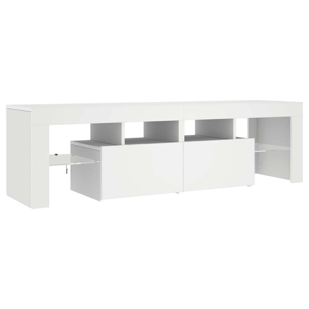 Meuble TV vidaXL avec éclairage LED Blanc 140x36,5x40 cm