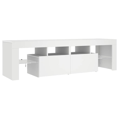Meuble TV vidaXL avec éclairage LED Blanc 140x36,5x40 cm