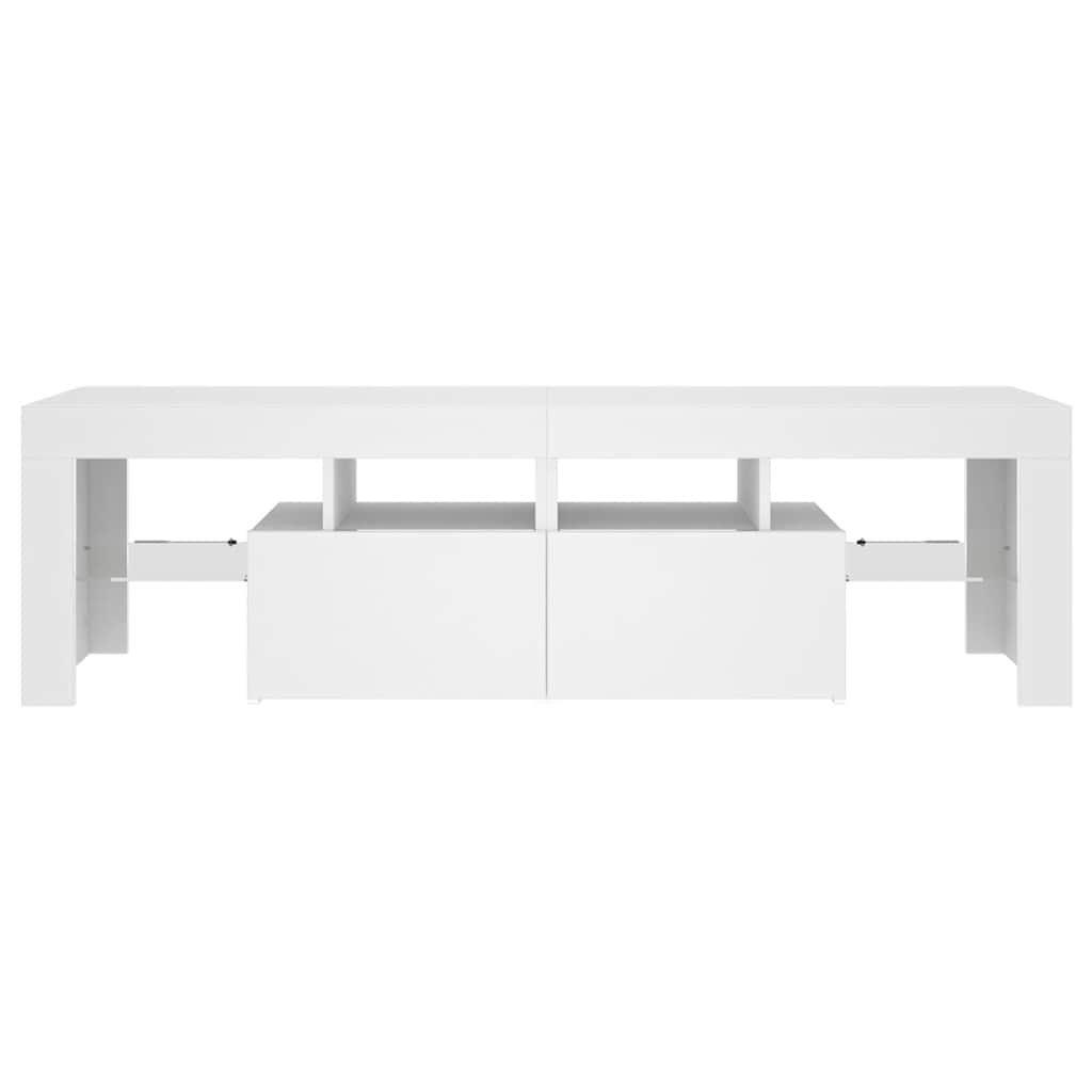 Meuble TV vidaXL avec éclairage LED Blanc 140x36,5x40 cm