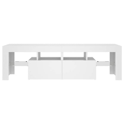 Meuble TV vidaXL avec éclairage LED Blanc 140x36,5x40 cm