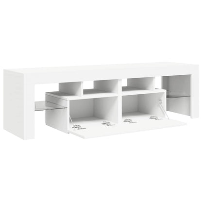 Meuble TV vidaXL avec éclairage LED Blanc 140x36,5x40 cm