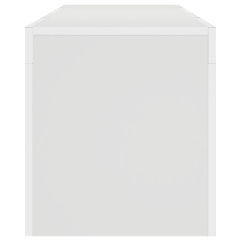 Meuble TV vidaXL avec éclairage LED Blanc 140x36,5x40 cm