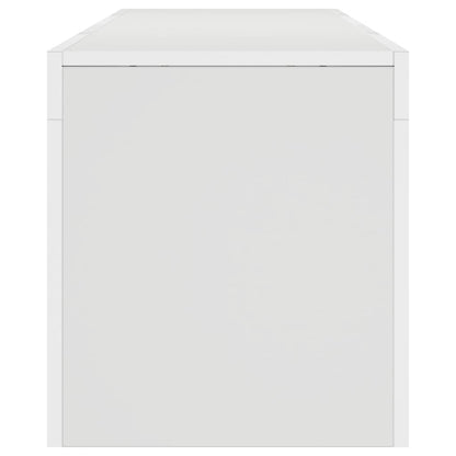 Meuble TV vidaXL avec éclairage LED Blanc 140x36,5x40 cm