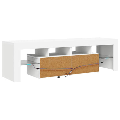 Meuble TV vidaXL avec éclairage LED Blanc 140x36,5x40 cm