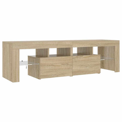 Meuble TV vidaXL avec éclairage LED chêne Sonoma 140x36,5x40 cm