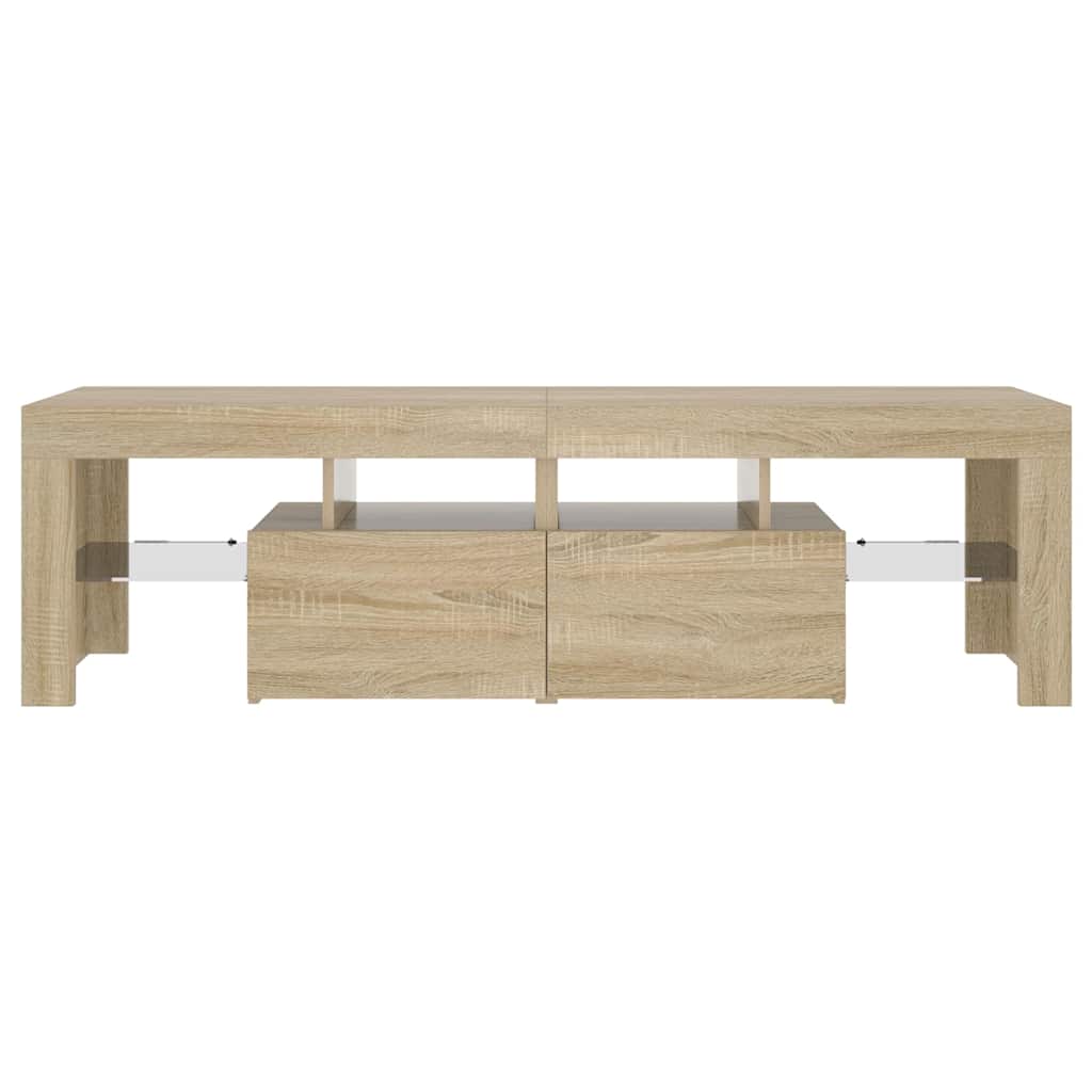 Meuble TV vidaXL avec éclairage LED chêne Sonoma 140x36,5x40 cm