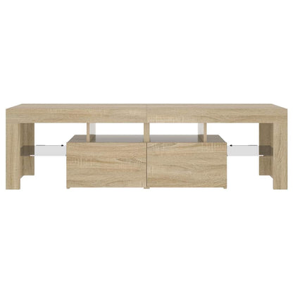 Meuble TV vidaXL avec éclairage LED chêne Sonoma 140x36,5x40 cm