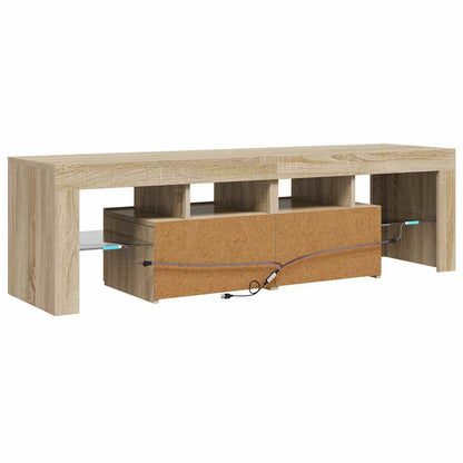 Meuble TV vidaXL avec éclairage LED chêne Sonoma 140x36,5x40 cm