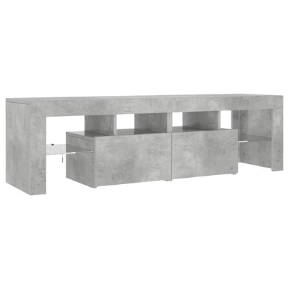 Meuble TV vidaXL avec éclairage LED Gris béton 140x36,5x40 cm