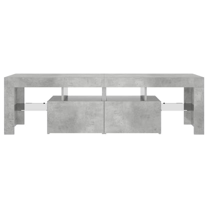 Meuble TV vidaXL avec éclairage LED Gris béton 140x36,5x40 cm