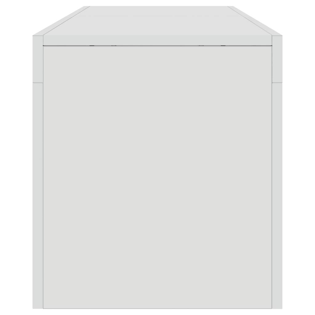 Meuble TV vidaXL avec éclairage LED blanc brillant 140x36,5x40 cm