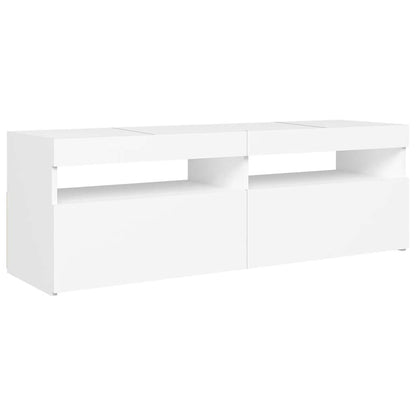 vidaXL TV-Schrank mit LED-Leuchten Weiß 120x35x40 cm
