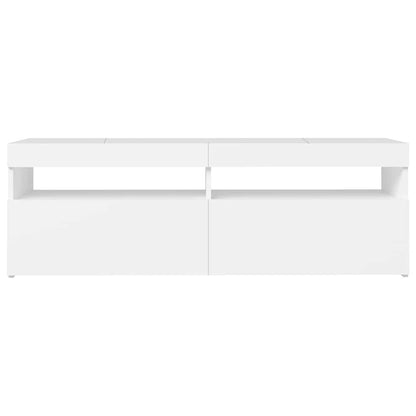 vidaXL TV-Schrank mit LED-Leuchten Weiß 120x35x40 cm