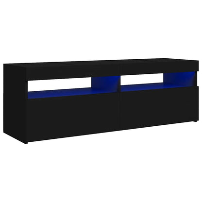 Meuble TV vidaXL avec lumières LED noir 120x35x40 cm