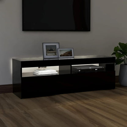 Meuble TV vidaXL avec lumières LED noir 120x35x40 cm