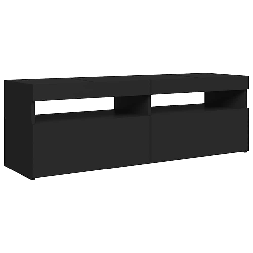 Meuble TV vidaXL avec lumières LED noir 120x35x40 cm
