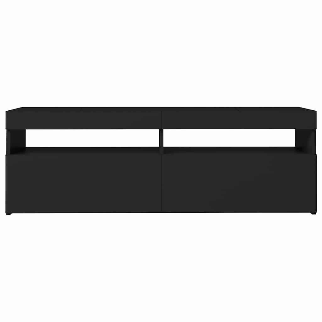 Meuble TV vidaXL avec lumières LED noir 120x35x40 cm