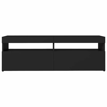 Meuble TV vidaXL avec lumières LED noir 120x35x40 cm