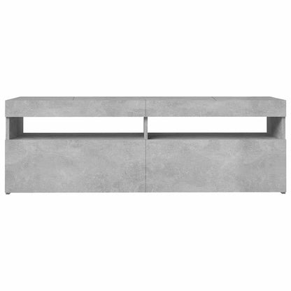 Meuble TV vidaXL avec éclairage LED Gris béton 120x35x40 cm