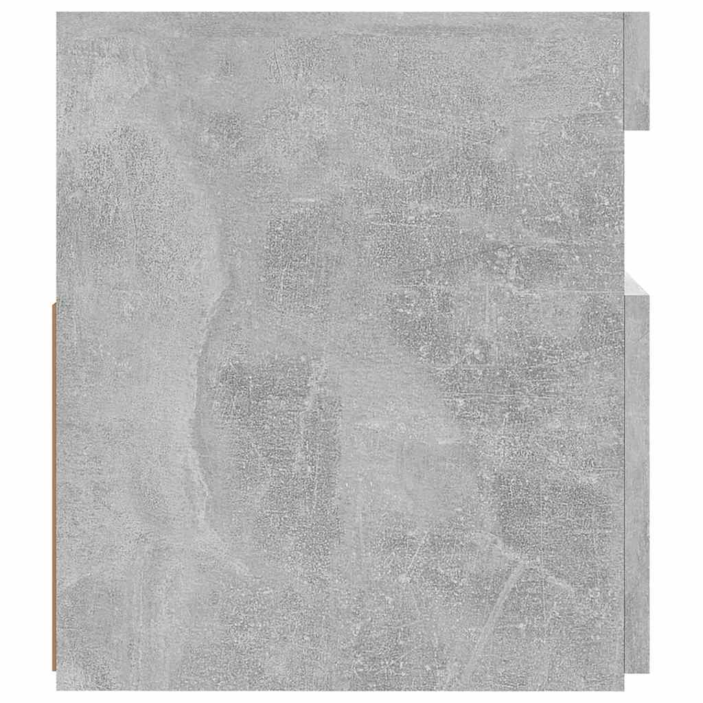 Meuble TV vidaXL avec éclairage LED Gris béton 120x35x40 cm