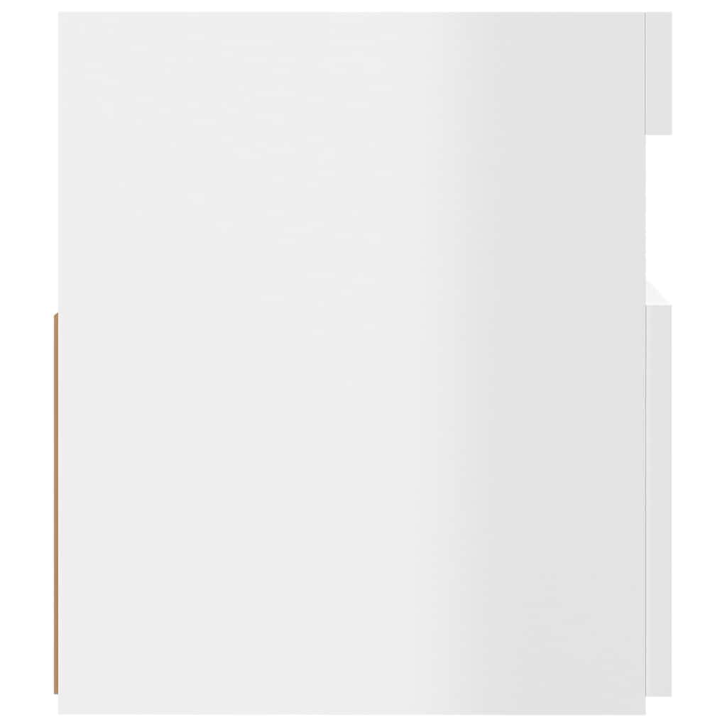 Meuble TV vidaXL avec lumières LED blanc brillant 120x35x40 cm