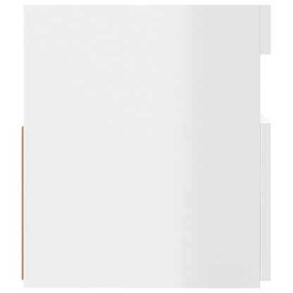 Meuble TV vidaXL avec lumières LED blanc brillant 120x35x40 cm