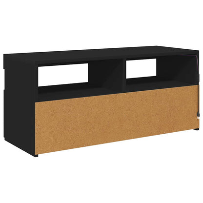Meuble TV vidaXL avec lumières LED noir 90x35x40 cm