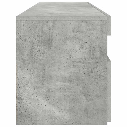 Meuble TV vidaXL avec lumières LED gris béton 90x35x40 cm