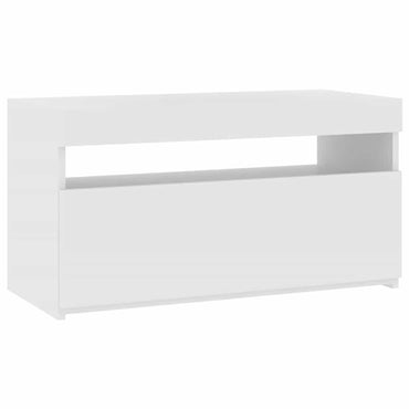 vidaXL TV-Schrank mit LED-Leuchten Weiß 75x35x40 cm