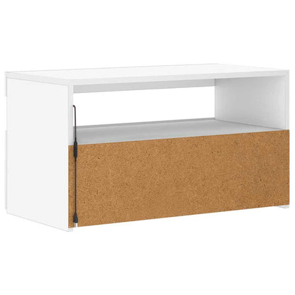 vidaXL TV-Schrank mit LED-Leuchten Weiß 75x35x40 cm