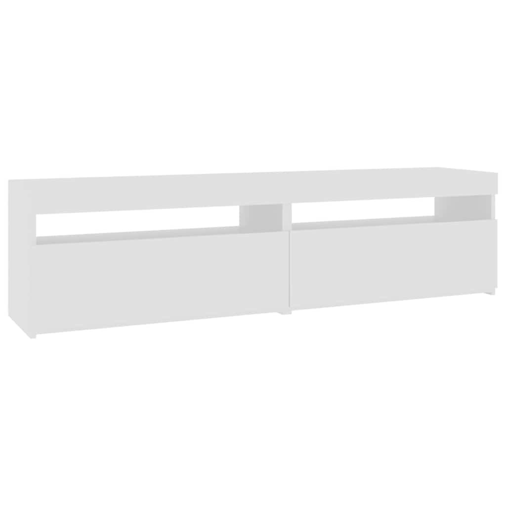 vidaXL TV-Schränke 2 Stk. mit LED-Leuchten Weiß 75x35x40 cm