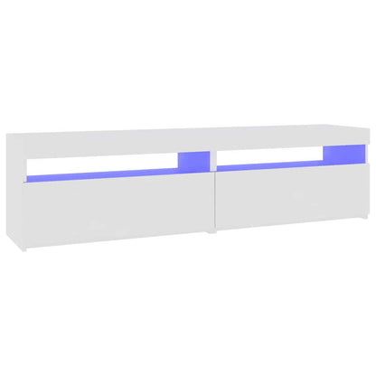 vidaXL TV-Schränke 2 Stk. mit LED-Leuchten Weiß 75x35x40 cm