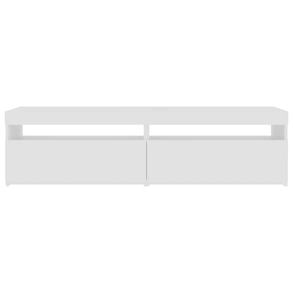 vidaXL TV-Schränke 2 Stk. mit LED-Leuchten Weiß 75x35x40 cm