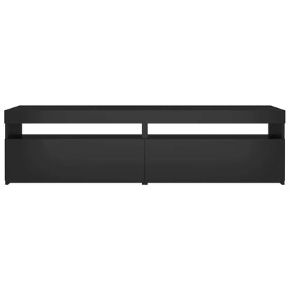 vidaXL TV-Schränke 2 Stk. mit LED-Leuchten Schwarz 75x35x40 cm