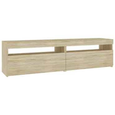 vidaXL TV-Schränke 2 Stk. mit LED-Leuchten Sonoma-Eiche 75x35x40 cm