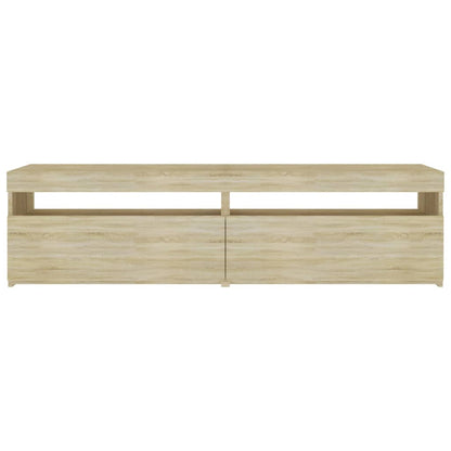 vidaXL TV-Schränke 2 Stk. mit LED-Leuchten Sonoma-Eiche 75x35x40 cm