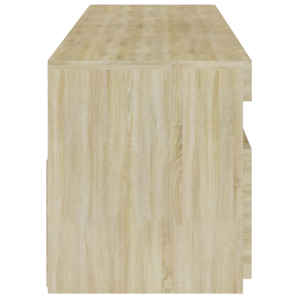 vidaXL TV-Schränke 2 Stk. mit LED-Leuchten Sonoma-Eiche 75x35x40 cm