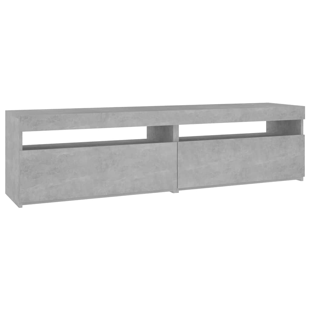 vidaXL Meubles TV 2 pcs avec lumières LED Gris béton 75x35x40 cm