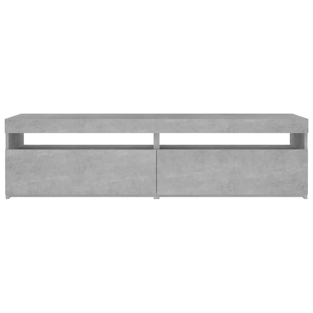vidaXL Meubles TV 2 pcs avec lumières LED Gris béton 75x35x40 cm