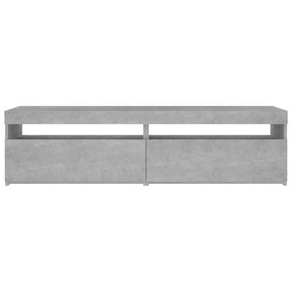 vidaXL Meubles TV 2 pcs avec lumières LED Gris béton 75x35x40 cm