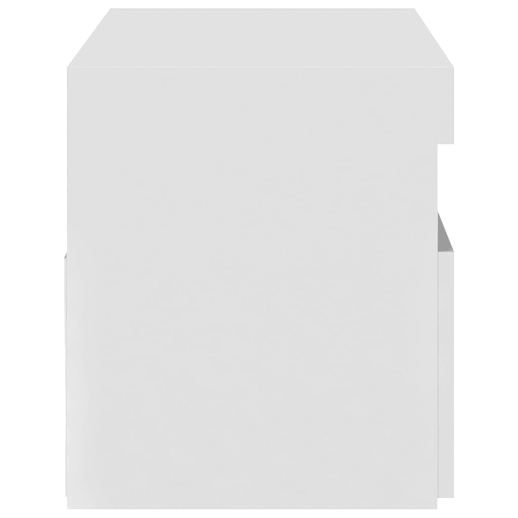 Meuble TV vidaXL avec lumières LED Blanc brillant 75x35x40 cm