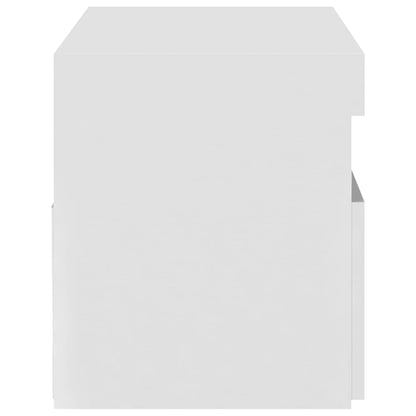 Meuble TV vidaXL avec lumières LED Blanc brillant 75x35x40 cm
