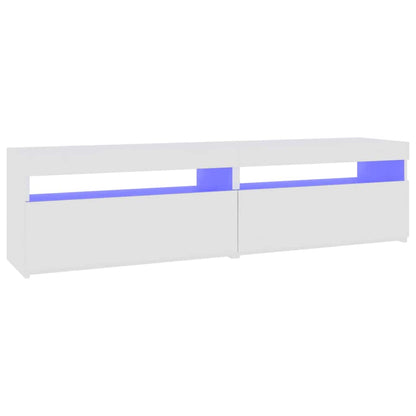 Meubles TV vidaXL 2 pcs avec lumières LED Blanc brillant 75x35x40 cm