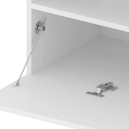 Meubles TV vidaXL 2 pcs avec lumières LED Blanc brillant 75x35x40 cm