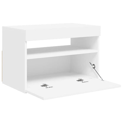 Meuble TV vidaXL avec lumières LED Blanc 60x35x40 cm