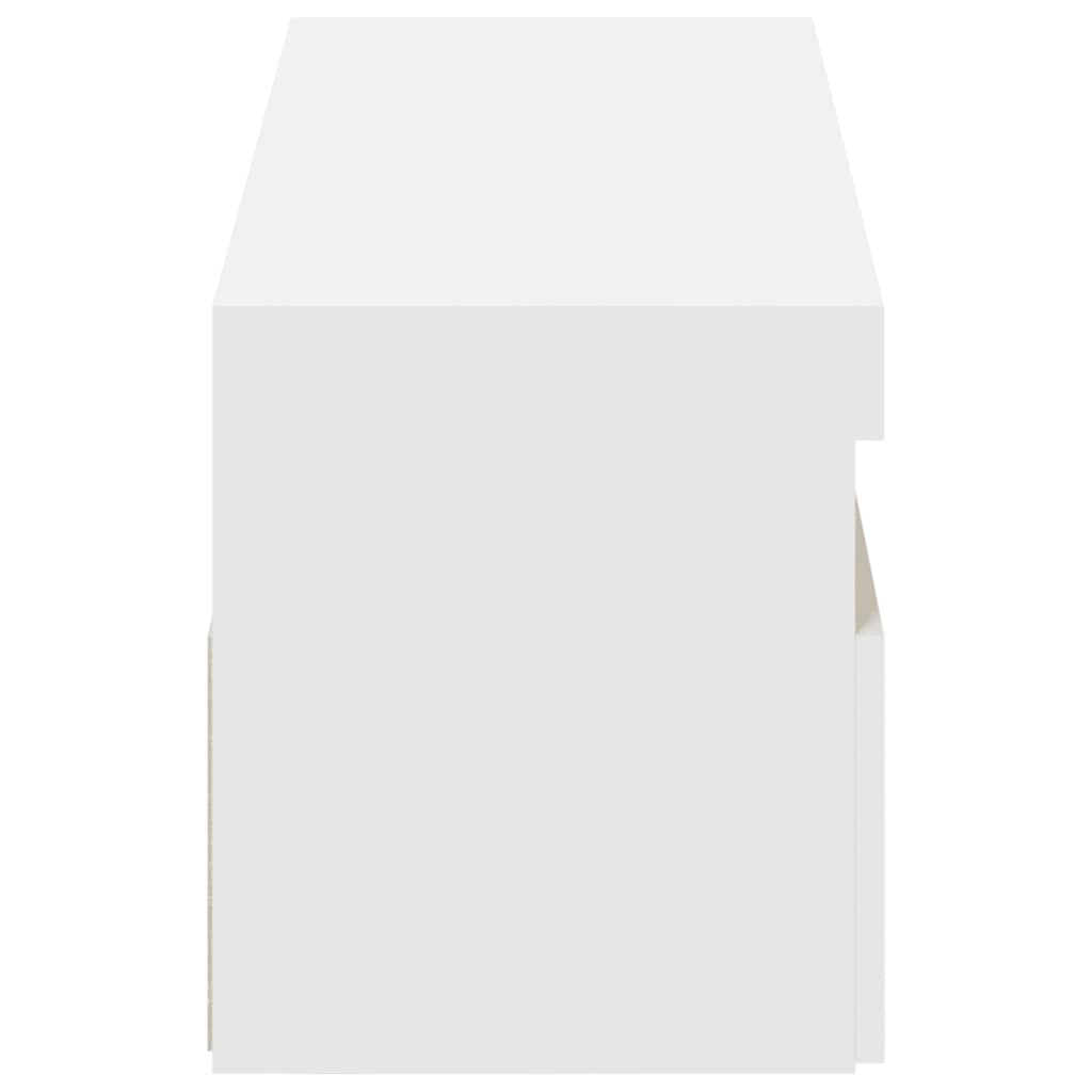 TV-Schränke mit LED-Leuchten 2 Stk. Weiß 60x35x40cm