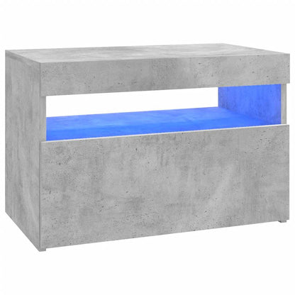 Meuble TV vidaXL avec lumières LED gris béton 60x35x40 cm