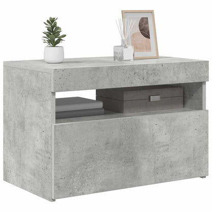 Meuble TV vidaXL avec lumières LED gris béton 60x35x40 cm